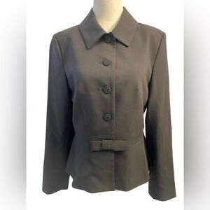 Sandra Angelozzi Sleek Black Bow Blazer With Tailored Fit Size EU 36 / US 6
